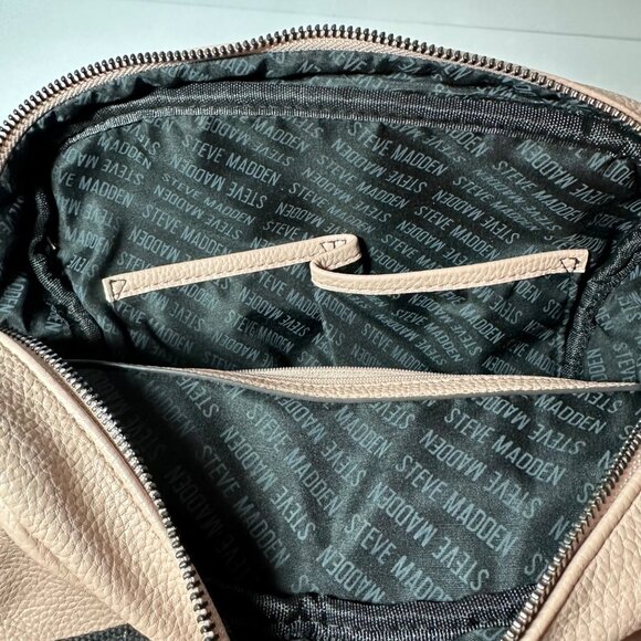 Steve Madden Logo Backpack Shoulder Bag Purse Blush Pink - Picture 10 of 12